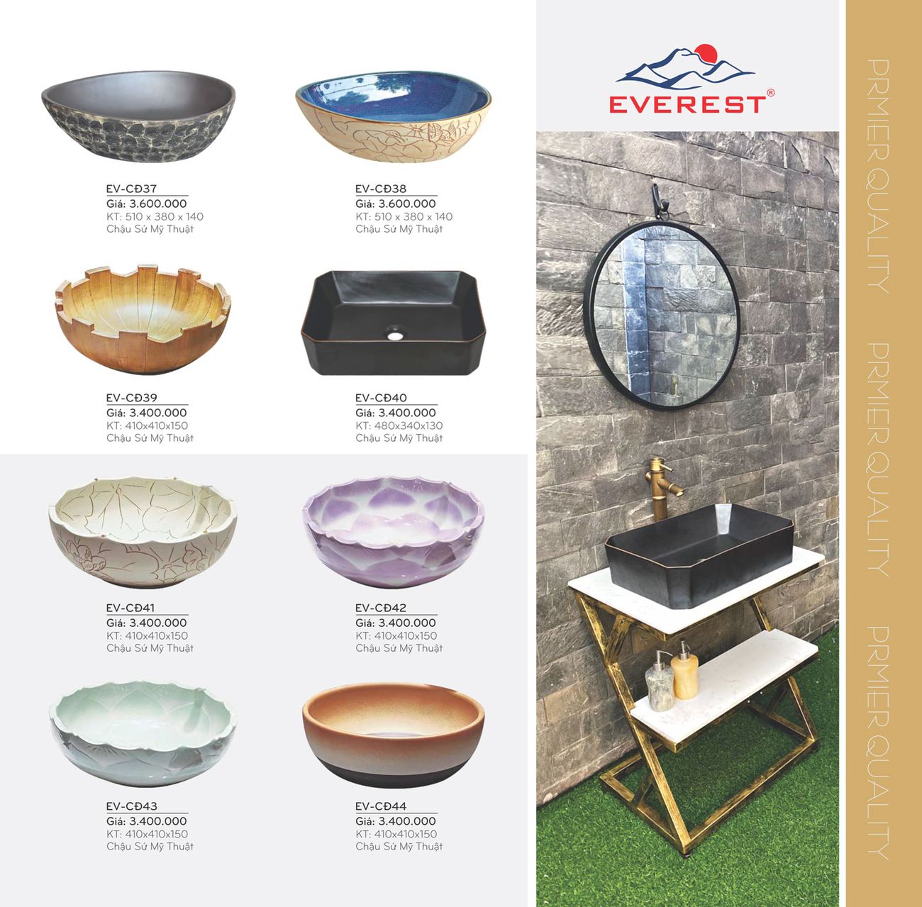 Thiết bị vệ sinh EVEREST Cổ Điển Catalogue và Bảng giá mới nhất /Page 